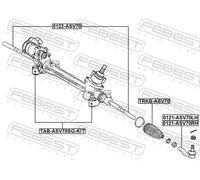 INNER TIE ROD FOR TOYOTA CAMRY FEBEST 0122-ASV70 FITS FRONT AXLE