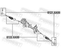 INNER TIE ROD 0122-XA50 FOR TOYOTA RAV/4/VAN M20A-FKS 2.0L A25A-FXS/FKS 2.5L