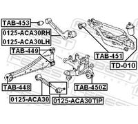FEBEST REAR WHEEL SUSPENSION CONTROL/TRAILING ARM 0125ACA30TIP FOR TOYOTA