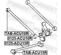 TRACK CONTROL ARM FOR LEXUS FEBEST 0125-ACU10R FITS REAR AXLE, IN FRONT OF AXLE