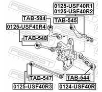Wishbone Rear Axle Upper Control Arm 0125-USF40R4 FEBEST for LEXUS LS