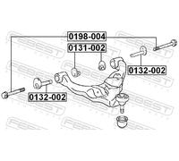 Caster Shim, axle beam 0132-002 FEBEST for TOYOTA LAND CRUISER COLORADO