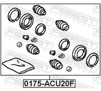 Fits FEBEST 0175-ACU20F FRONT BRAKE CALIPER REPAIR KIT