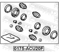 Fits FEBEST 0175-ACU20F FRONT BRAKE CALIPER REPAIR KIT