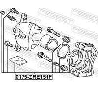 Brake caliper repair kit Front Axle 0175-ZRE151F FEBEST for TOYOTA AURIS VERSO