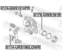 Fits FEBEST 0176-GWS191R REAR BRAKE CALIPER PISTON TOYOTA MARK X GRX1 ⭐UK Stock⭐