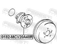 ✅Fits FEBEST 0182-MCV20A48R REAR HUB WITHDRAWN ⭐UK Seller⭐
