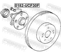 Febest Front Wheel Hub 0182-UCF30F - Fits Lexus LS & Toyota Celsior