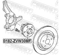WHEEL HUB 0182-ZVW30MF FOR LEXUS TOYOTA 2ZR/5ZR-FXE 1.8L 4cyl CT5ZR-FXE 1.8L