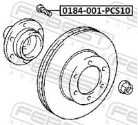 FEBEST 0184-001-PCS10 Wheel Stud