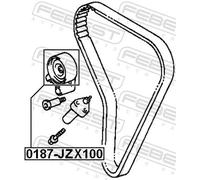 Timing belt tensioner pulley 0187-JZX100 FEBEST