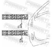 Door hinge Left Front 0199-HDASU40FLU FEBEST for TOYOTA LEXUS DAIHATSU