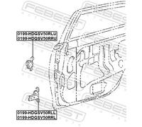 FEBEST 0199-HDGSV50RRL Door Hinge