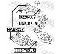 Fits FEBEST 0220-062 BALL JOINT REAR UPPER ARM