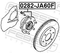 Febest Wheel Hub 0282-JA60F - Front Axle - Fits Nissan Titan, Armada (40202-ZR40A/B)