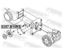 FEBEST 0287-B10RS Tensioner pulley