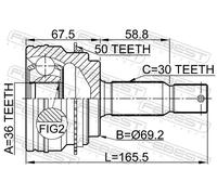 FEBEST 0410-V97A50 CV joint
