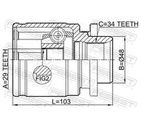 FEBEST 0411-H77WLH CV joint kit