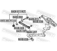 Fits FEBEST 0429-011-KIT REPAIR KIT, CAMBER ADJUSTING ECCENTRIC BOLT