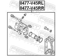 Febest Brake Caliper 0477-V45RR – Rear Right – Fits Mitsubishi Pajero Classic