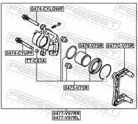 FEBEST 0477C-V75R Brake caliper carrier