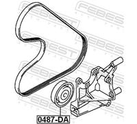 FEBEST 0487-DA Tensioner pulley