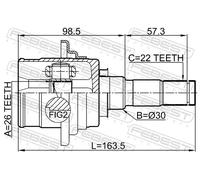 FEBEST 0511-CX5R Joint kit, drive shaft