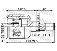 FEBEST 0511-M6ATLH CV joint