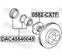 FEBEST 0582-CX7F Wheel Hub