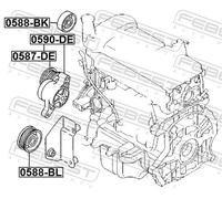 Fits FEBEST 0590-DE BELT TENSIONER MAZDA 2 DE 2007-2010 EU ⭐UK Stock⭐
