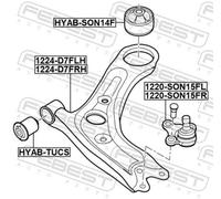 Febest 1220-SON15FL Front Left Lower Ball Joint Fits Hyundai Kia Ix35 K5 Kx5