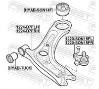 ✅Fits FEBEST 1224-D7FRH FRONT CONTROL ARM LOWER RIGHT HYUNDAI CANTUS ⭐UK Seller⭐