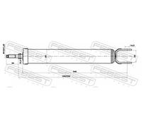 Febest Shock Absorber 12650915R - Rear Axle for Hyundai, Hyundai (Beijing), Kia