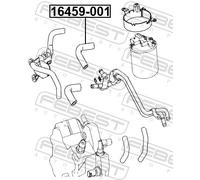 Flexible fuel line 16459-001 FEBEST for MERCEDES-BENZ GL-CLASS