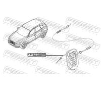Cable Pull, door release for AUDI Q5 FEBEST 17104-Q58RF