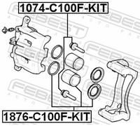 FEBEST 1876-C100F-KIT Repair Kit, brake caliper