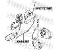 CABLE PULL, DOOR RELEASE FOR BMW E39 FEBEST 19104-E39HF