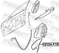 Fits FEBEST 19104-F10 Cable Pull, door release