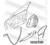 Fits FEBEST 19104-F30F LID LOCK OPENING DRIVE CABLE SI