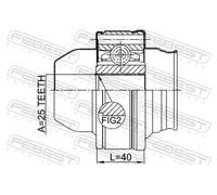 FEBEST 2011-GRCHSHAF Joint kit, drive shaft