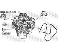 FEBEST 2087-GCHR-KIT Tensioner pulley