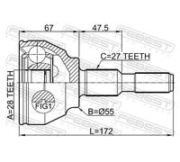 Fits FEBEST 2110-CNG FORD 1865559 EXTERNAL JOINT