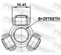 FEBEST 2116-TTG Tripod hub, drive shaft
