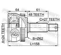 FEBEST 2210-NSP20A48 CV joint
