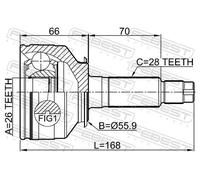 FEBEST 2210-SORBL Joint kit, drive shaft