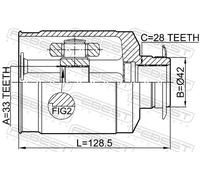 JOINT KIT, DRIVE SHAFT FOR KIA HYUNDAI KIA (DYK) FEBEST 2211-XM12RH