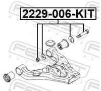 Fits FEBEST 2229-006-KIT REPAIR KIT, CAMBER ADJUSTING ECCENTRIC BOLT