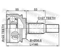 FEBEST 2410-KANII CV joint kit