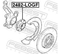 Fits FEBEST 2482-LOGF FRONT WHEEL HUB
