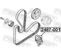 Fits FEBEST 2487-001 TENSIONER ROLLER KIT RENAULT LOGAN 2005-2013 ⭐UK Stock⭐